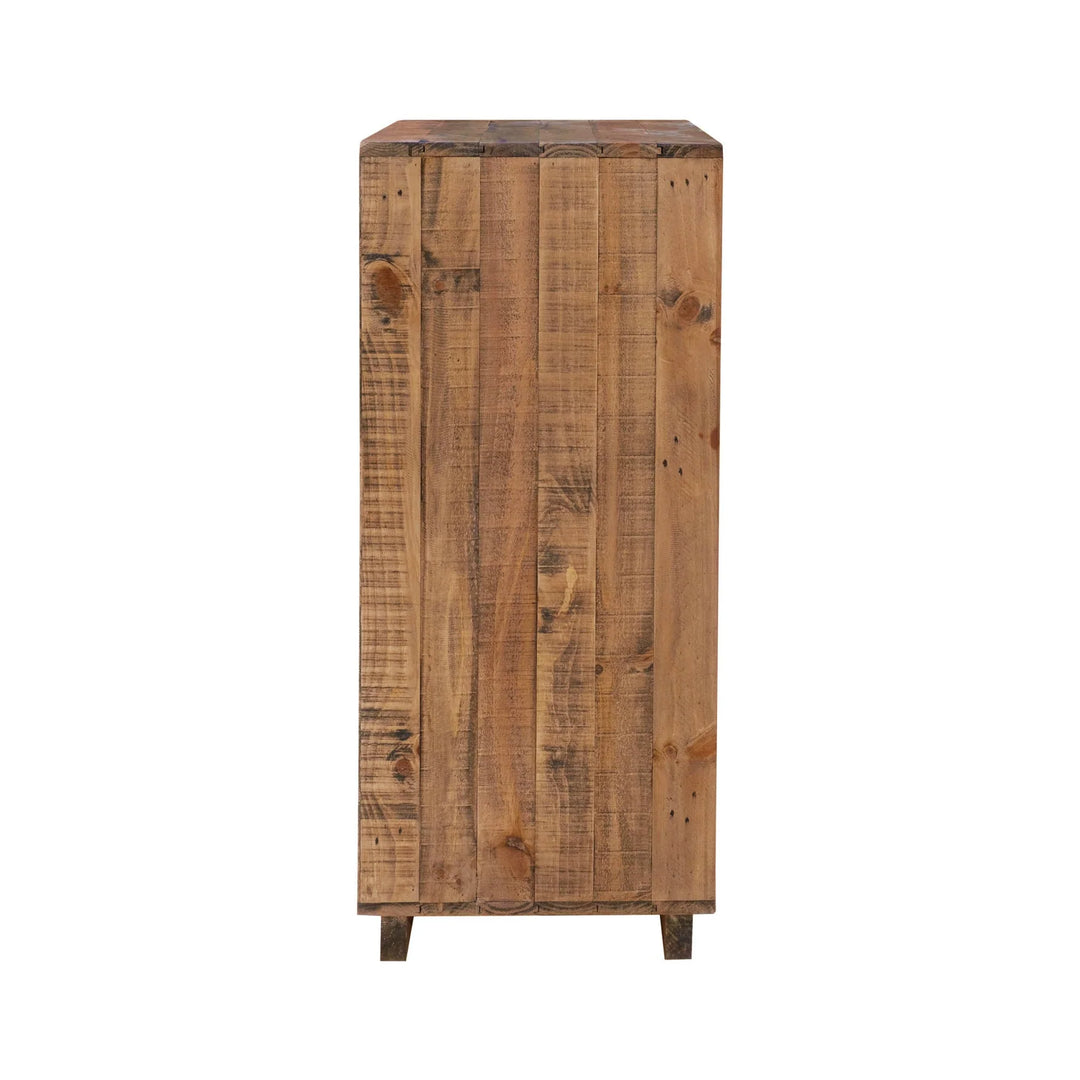 Nevada 6 Drawer Chest in Dark Driftwood side view - six drawer chest by LH Imports - Whats New Furniture Portland OR