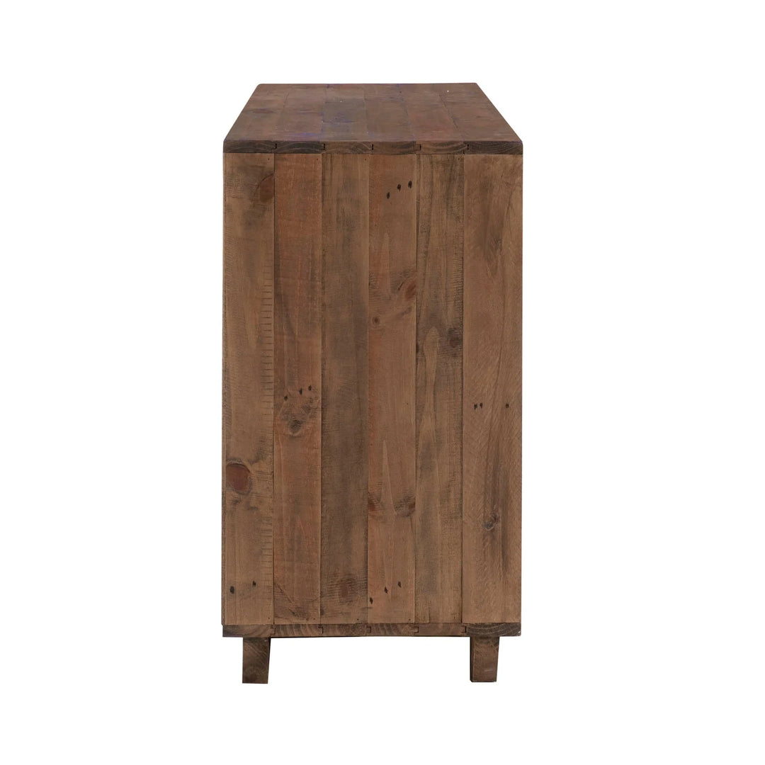 Nevada 6 Drawer Dresser in Dark Driftwood side view - six drawer dresser by LH Imports - Whats New Furniture Portland OR