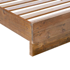 Nevada King Bed Frame in Dark Driftwood back view - king reclaimed pine bed frame by LH Imports - Whats New Furniture Portland OR