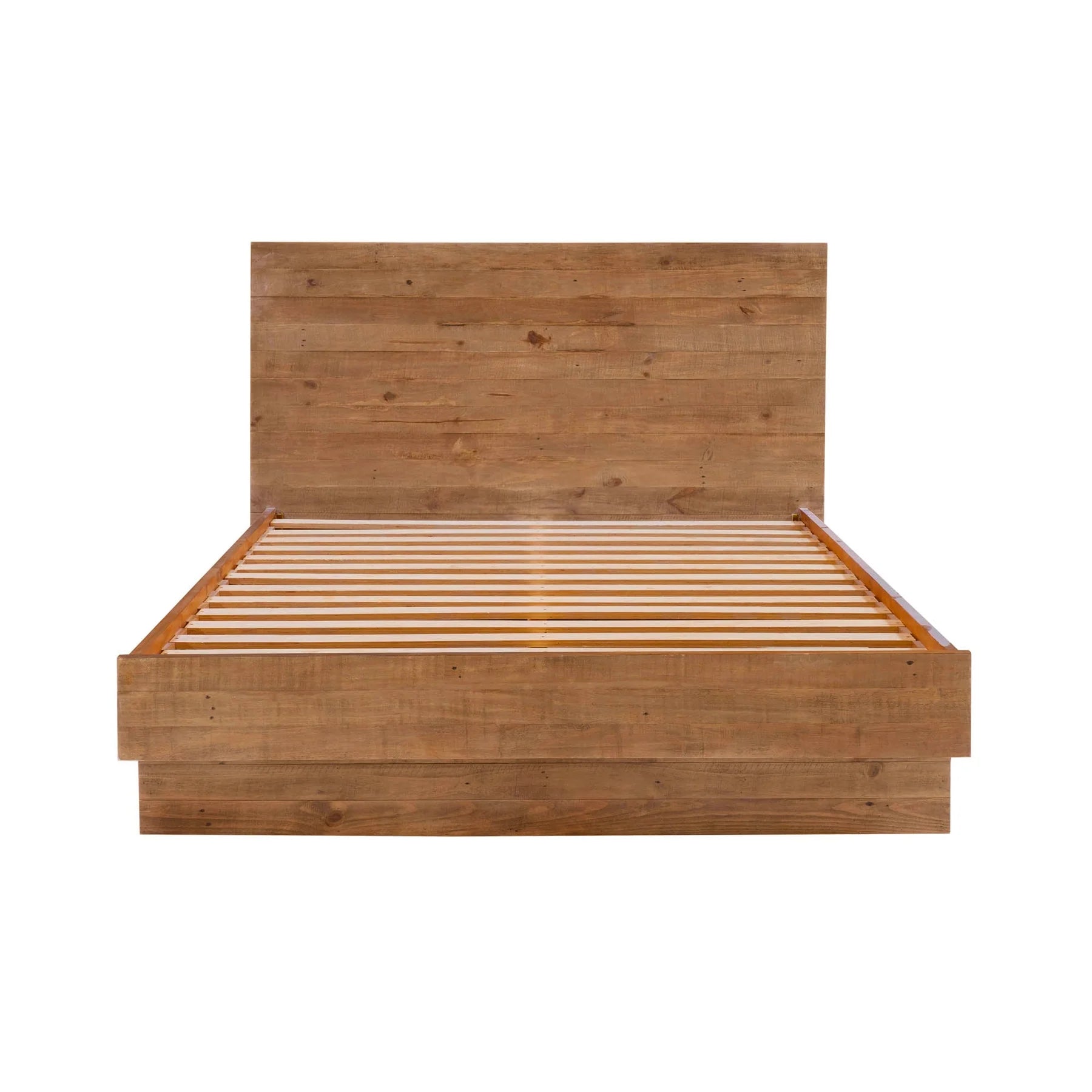 Nevada Queen Bed Frame in Dark Driftwood - queen reclaimed pine bed frame by LH Imports - Whats New Furniture Portland OR