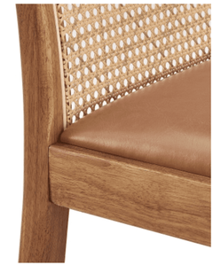 Donna KD Faux Leather Rattan Counter Stool - Whats New Furniture - Portland, Oregon