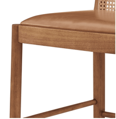 Donna KD Faux Leather Rattan Counter Stool - Whats New Furniture - Portland, Oregon
