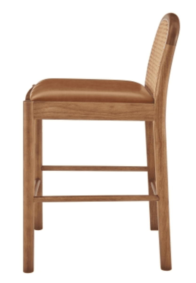 Donna KD Faux Leather Rattan Counter Stool - Whats New Furniture - Portland, Oregon