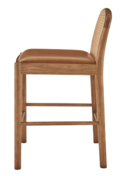 Donna KD Faux Leather Rattan Counter Stool - Whats New Furniture - Portland, Oregon