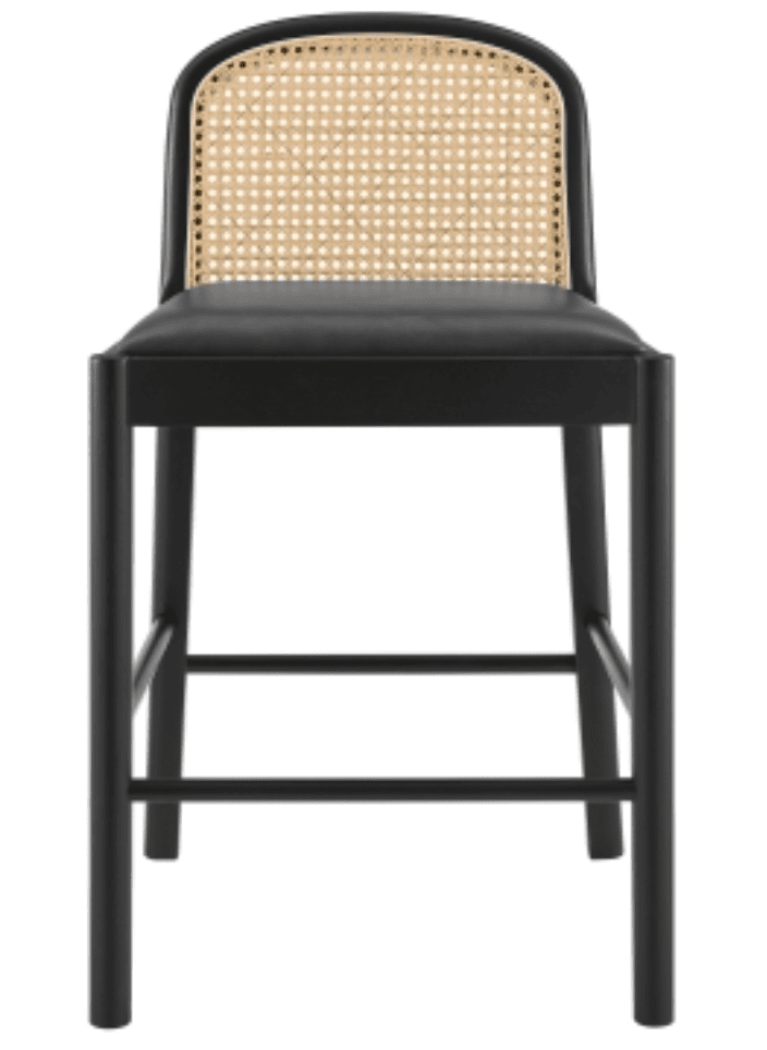Donna KD Faux Leather Rattan Counter Stool - Whats New Furniture - Portland, Oregon