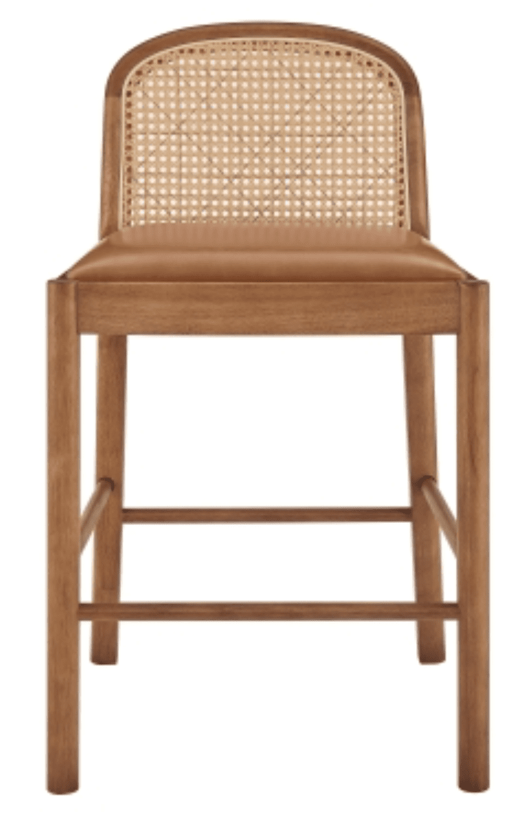 Donna KD Faux Leather Rattan Counter Stool - Whats New Furniture - Portland, Oregon