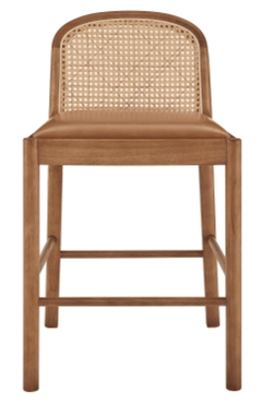 Donna KD Faux Leather Rattan Counter Stool - Whats New Furniture - Portland, Oregon