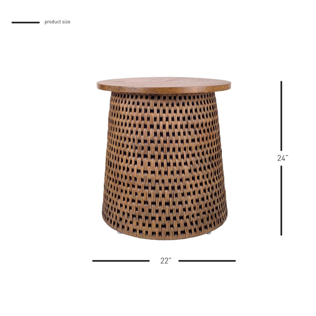 Kamari Rattan Side Table - What&
