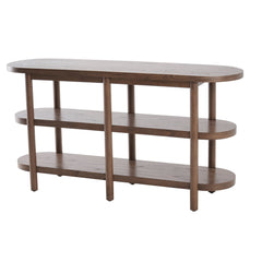 Lester Console Table in Walnut front studio view - Whats New Furniture Portland OR