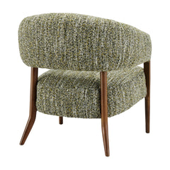 Mayla Boucle Accent Chair in Dappled Olive Mustard