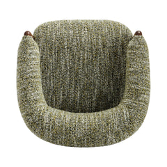Mayla Boucle Accent Chair in Dappled Olive Mustard
