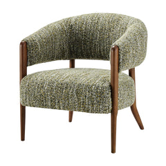 Mayla Boucle Accent Chair in Dappled Olive Mustard