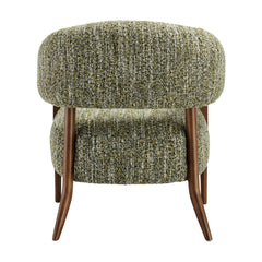 Mayla Boucle Accent Chair in Dappled Olive Mustard