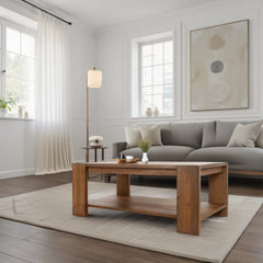 Morton Rectangular Coffee Table in Rustic Walnut