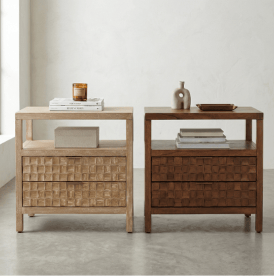 Terrena Nightstand/Side Table 2 Drawers - What&