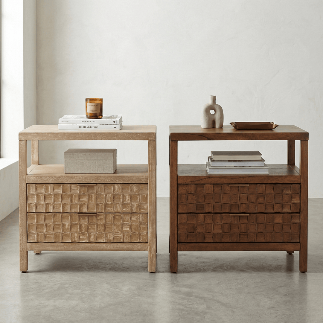 Terrena Nightstand/Side Table 2 Drawers - Whats New Furniture Portland OR