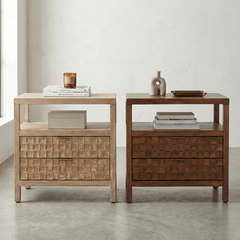 Terrena Nightstand/Side Table 2 Drawers - Whats New Furniture Portland OR