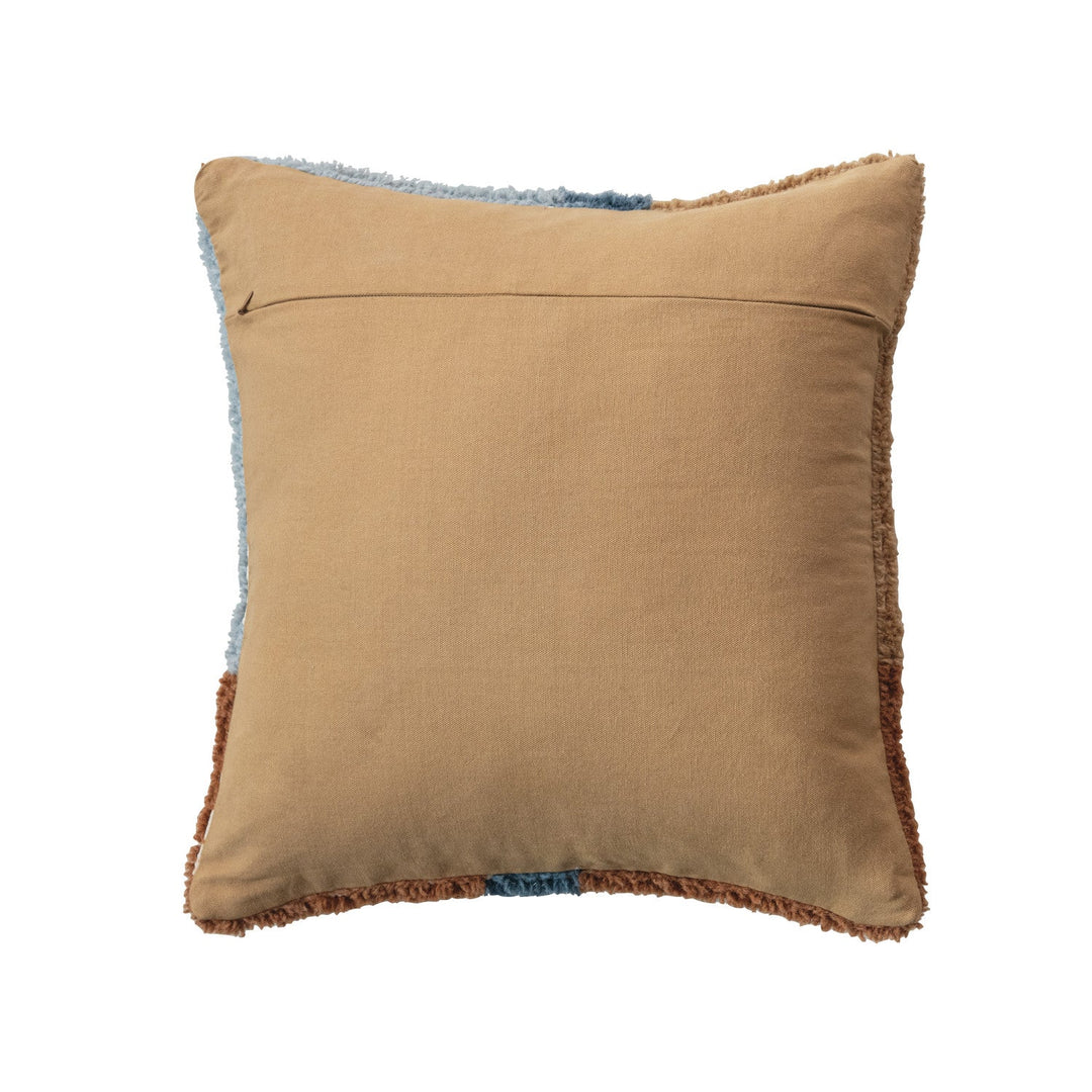 Multicolor tufted pillow cotton back view - Creative Co-Op - Whats New Furniture Portland OR