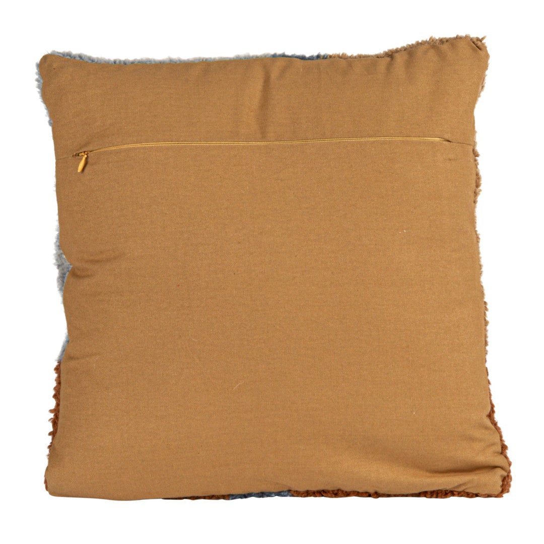Multicolor wool and cotton pillow corner and seam detail - Creative Co-Op - Whats New Furniture Portland OR