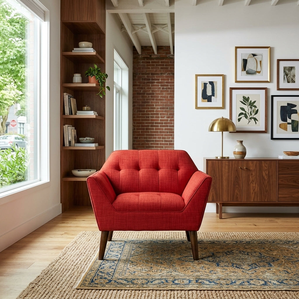 Newport Accent Chair - detail - mid-century modern chairs - Whats New Furniture Portland OR