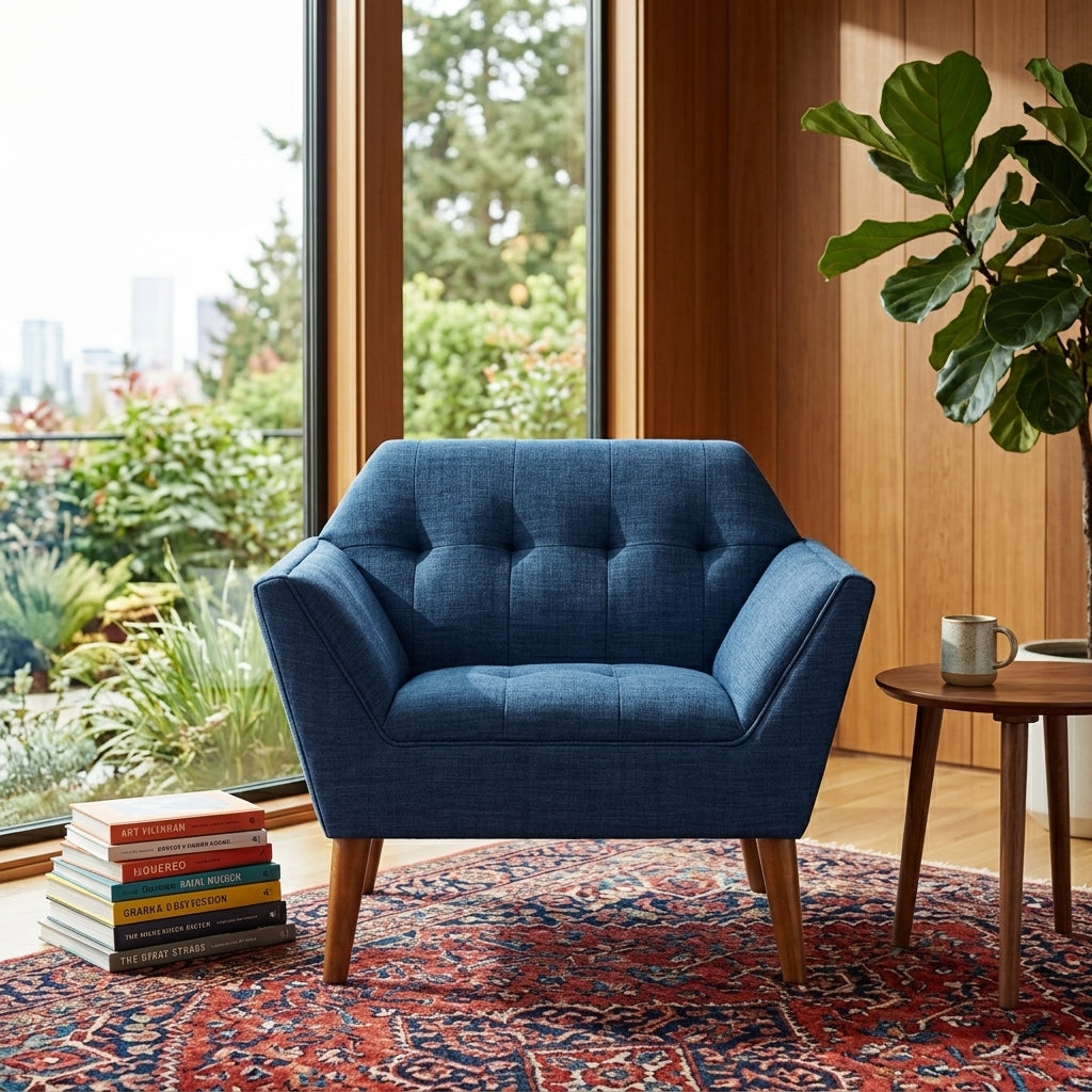 Newport Accent Chair - back view - mid-century modern chairs - Whats New Furniture Portland OR