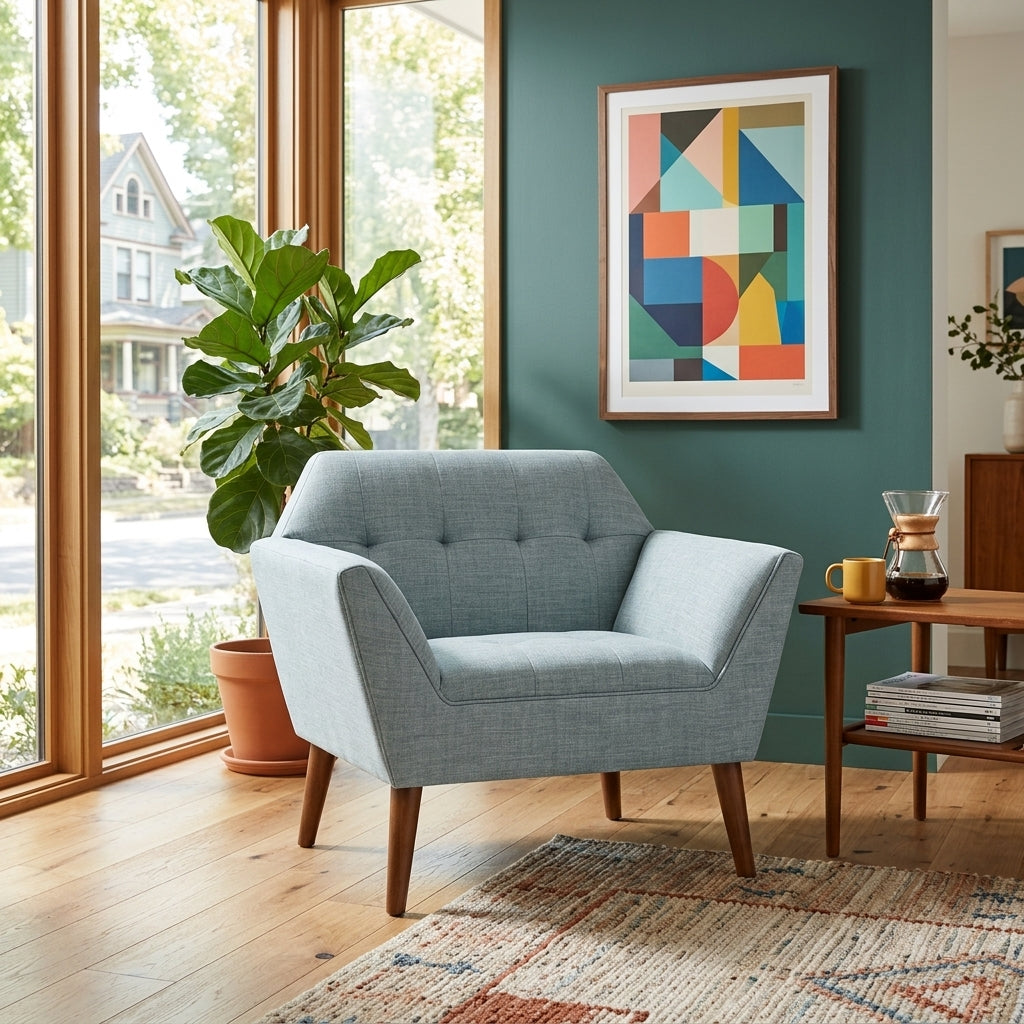 Newport Accent Chair - alternate angle - mid-century modern chairs - Whats New Furniture Portland OR