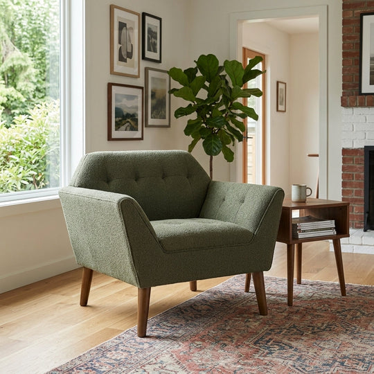 Newport Accent Chair - construction detail - mid-century modern chairs - Whats New Furniture Portland OR