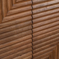 Nikita Sideboard in Pecan door detail - fluted door sideboard by LH Imports - Whats New Furniture Portland OR