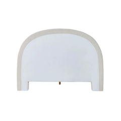 Nina Bed Frame in Ecru variant back view - upholstered bed frame by LH Imports - Whats New Furniture Portland OR