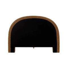 Nina Queen Bed Frame in Chai back view - queen upholstered bed frame by LH Imports - Whats New Furniture Portland OR