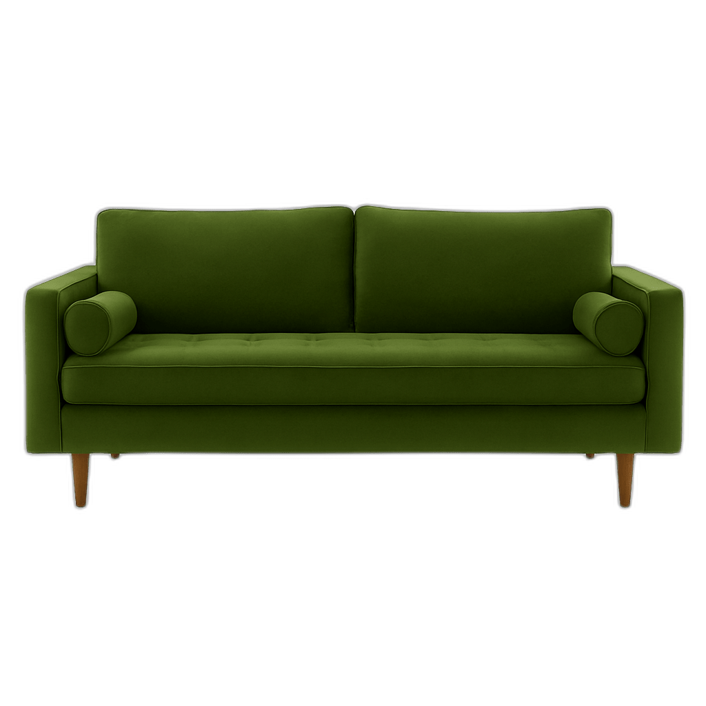 Stanton Nirvana Sofa - Custom Oregon-Made Sofa in Vintage Moss Green