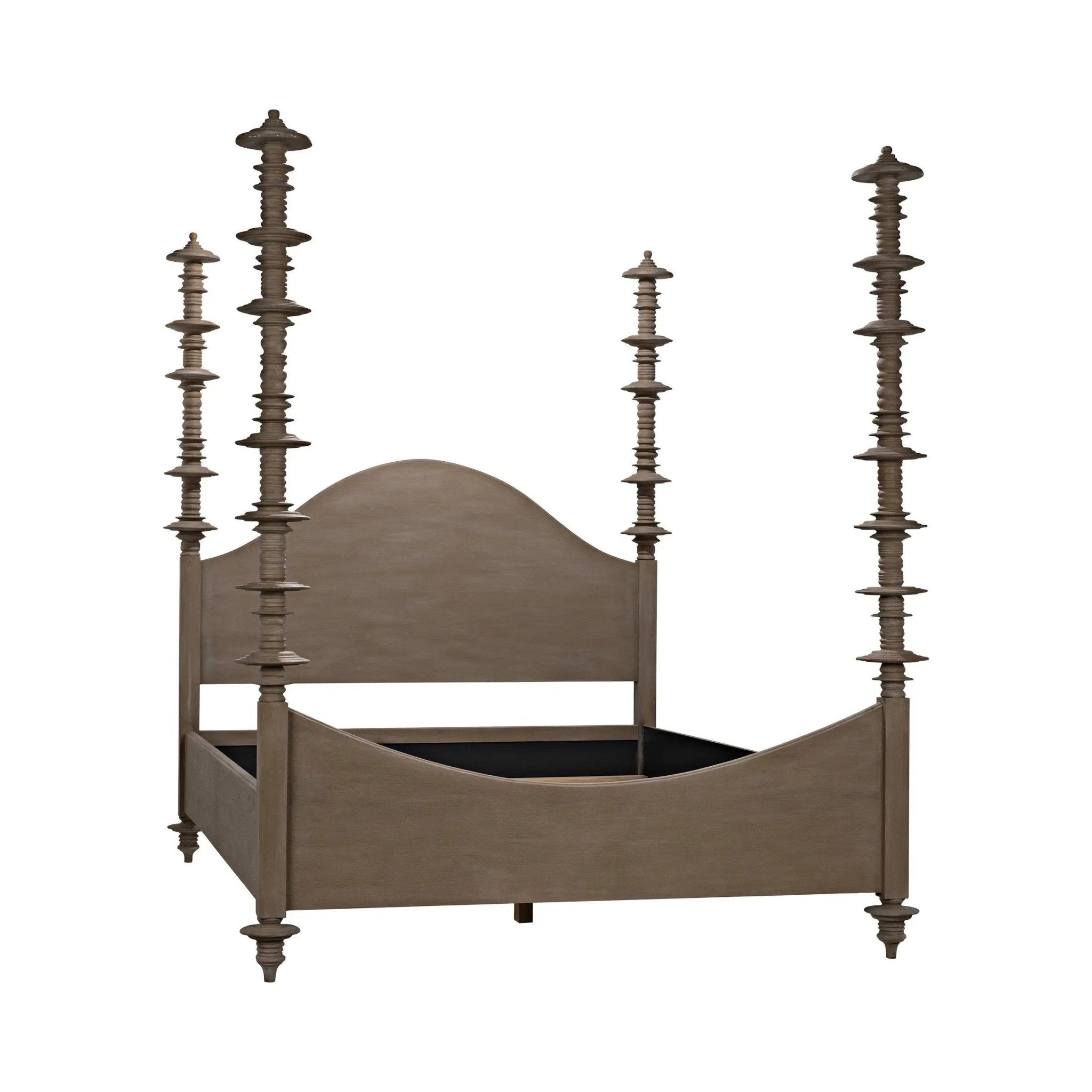Ferret Weathered Bed in Mahogany - weathered poster bed by Noir Trading - Whats New Furniture Portland OR