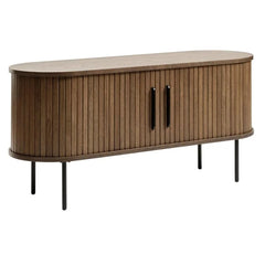 Nola Low Media Console in Smoked Oak - low media console by Unique Furniture - Whats New Furniture Portland OR
