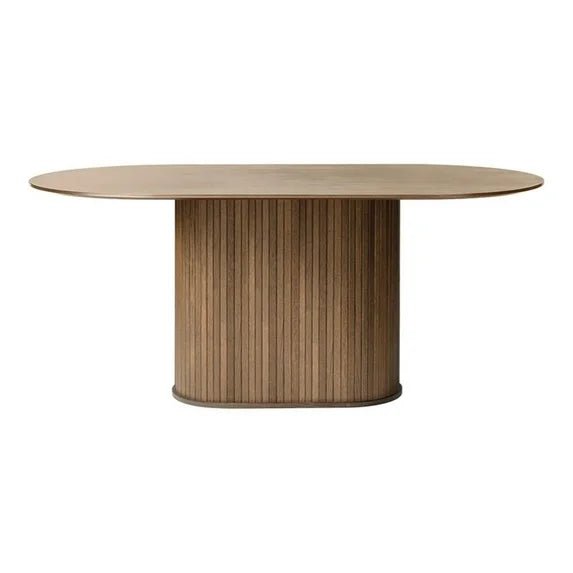 Nola Oval Dining Table in Smoked Oak - oval dining table by Unique Furniture - Whats New Furniture Portland OR