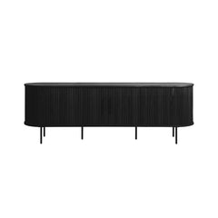 Nola TV Lowboard in Black Oak front view - TV lowboard by Unique Furniture - Whats New Furniture Portland OR