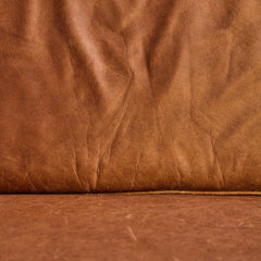 Rolled Arm Leather Loveseat - Whats New Furniture - Portland, Oregon