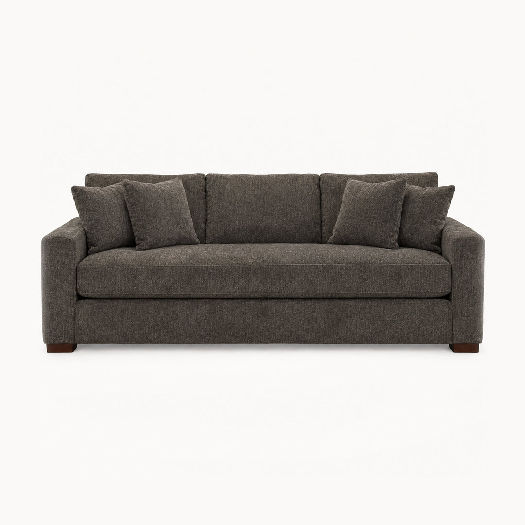 Nova Sofa in King Kong Brindle - studio front view - Stanton - Whats New Furniture Portland OR