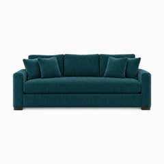 Nova Sofa in Lush Turquoise - studio front view - Stanton - Whats New Furniture Portland OR