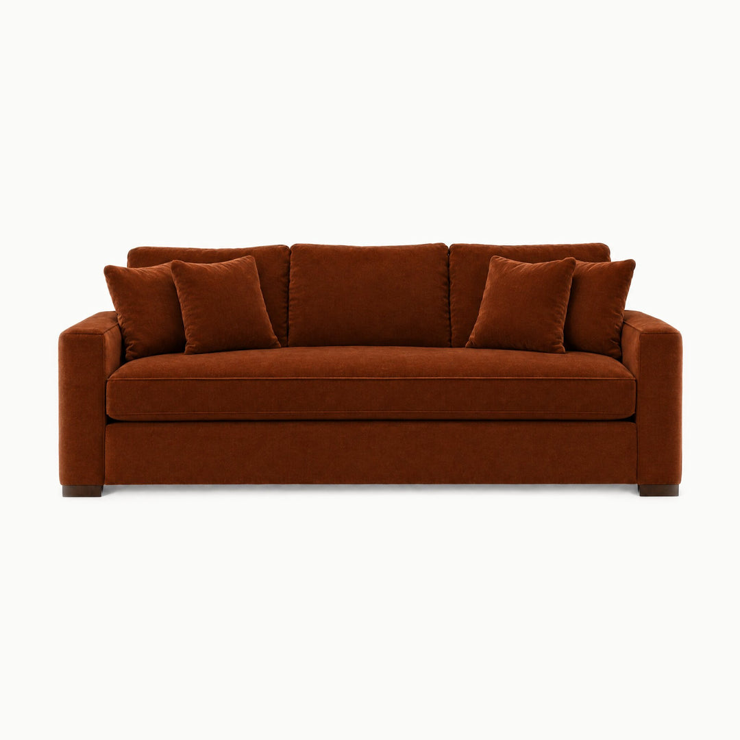 Nova Sofa in Marquis Rust - studio front view - Stanton - Whats New Furniture Portland OR