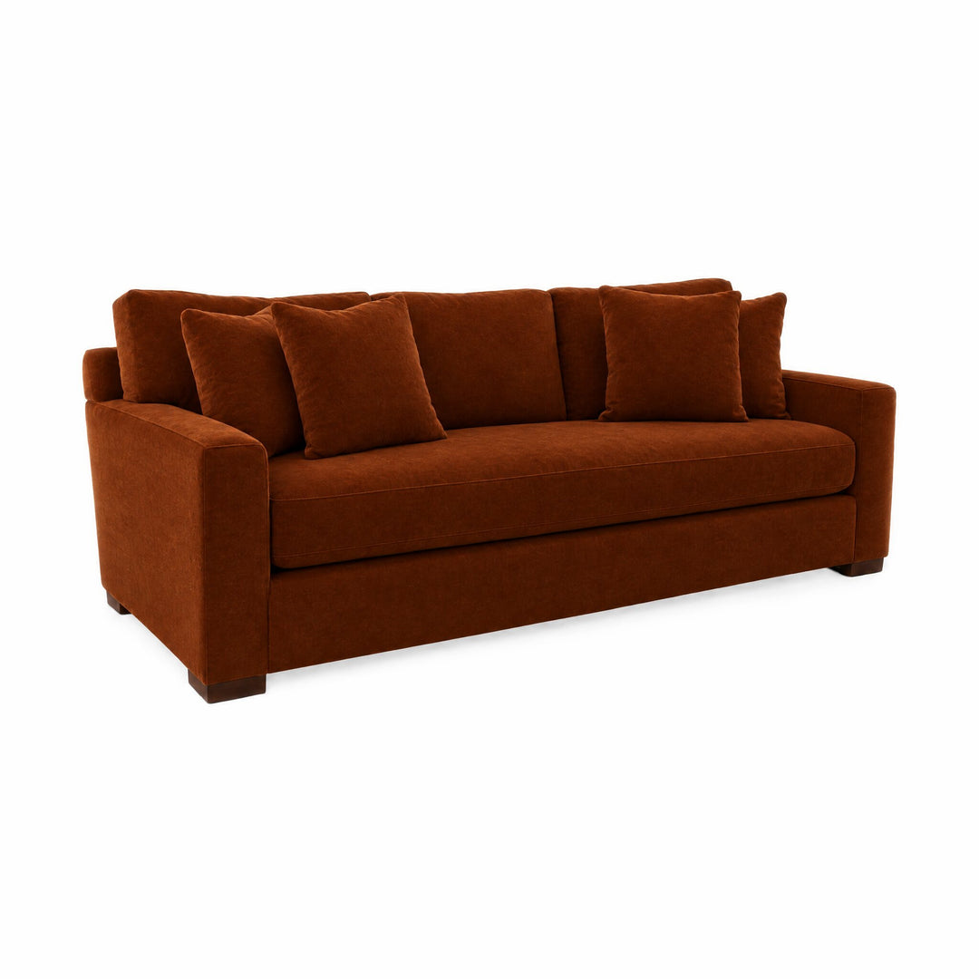 Nova Sofa in Marquis Rust - studio three-quarter view - Stanton - Whats New Furniture Portland OR