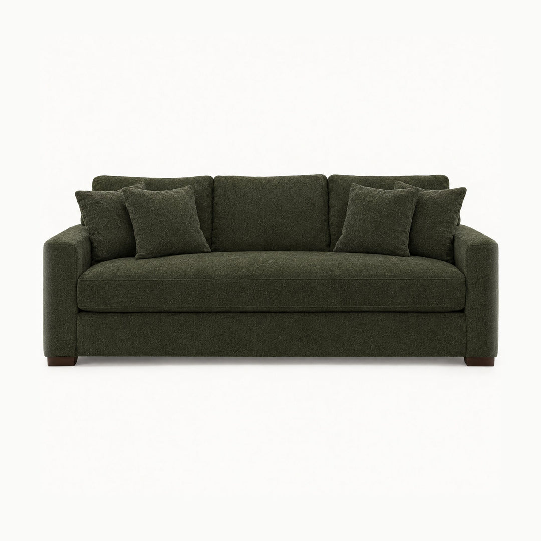 Nova Sofa in Shep Kale - studio front view - Stanton - Whats New Furniture Portland OR