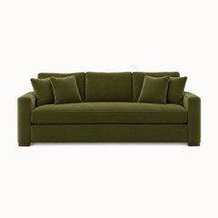 Nova Sofa in Vintage Moss - studio front view - Stanton - Whats New Furniture Portland OR