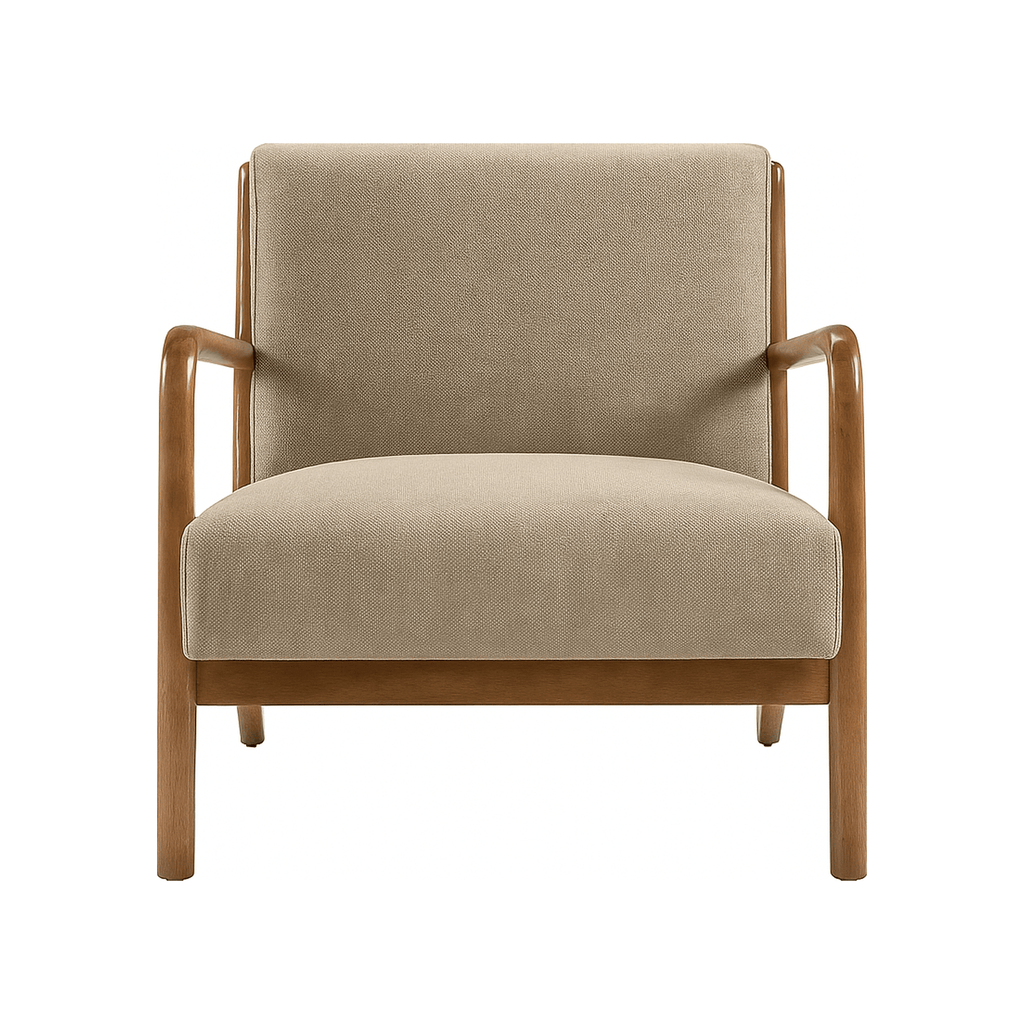 Novak Lounge Chair | Mid-Century Walnut Frame Accent – What's New