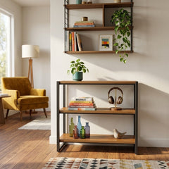 Anderson KD 3 Tier Bookcase styled in a bright Portland mid-century modern interior - Whats New Furniture