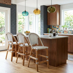 Avignon Counter Stool styled in a bright Portland mid-century modern kitchen - Whats New Furniture