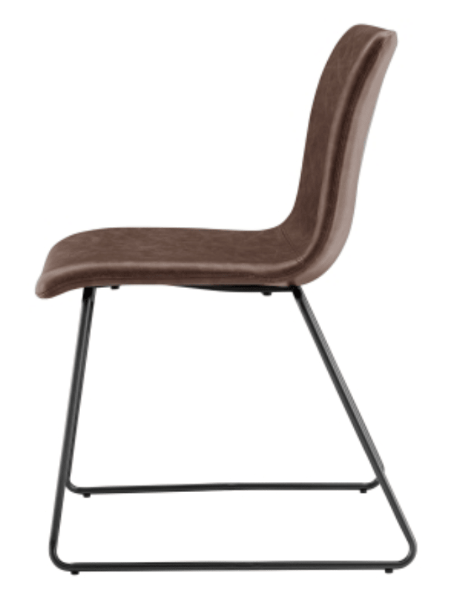Bruce KD Faux Leather Dining Side Chair - What&
