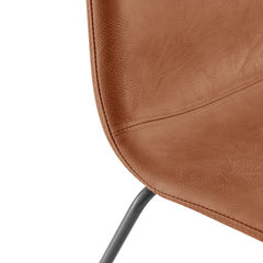 Bruce KD Faux Leather Dining Side Chair - What&