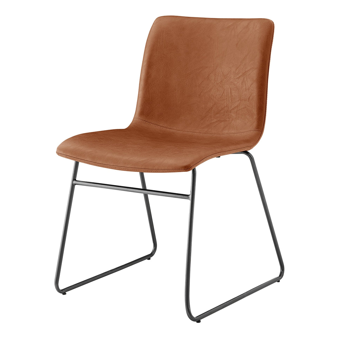 Bruce KD Faux Leather Dining Side Chair - What's New Furniture - Portland, Oregon