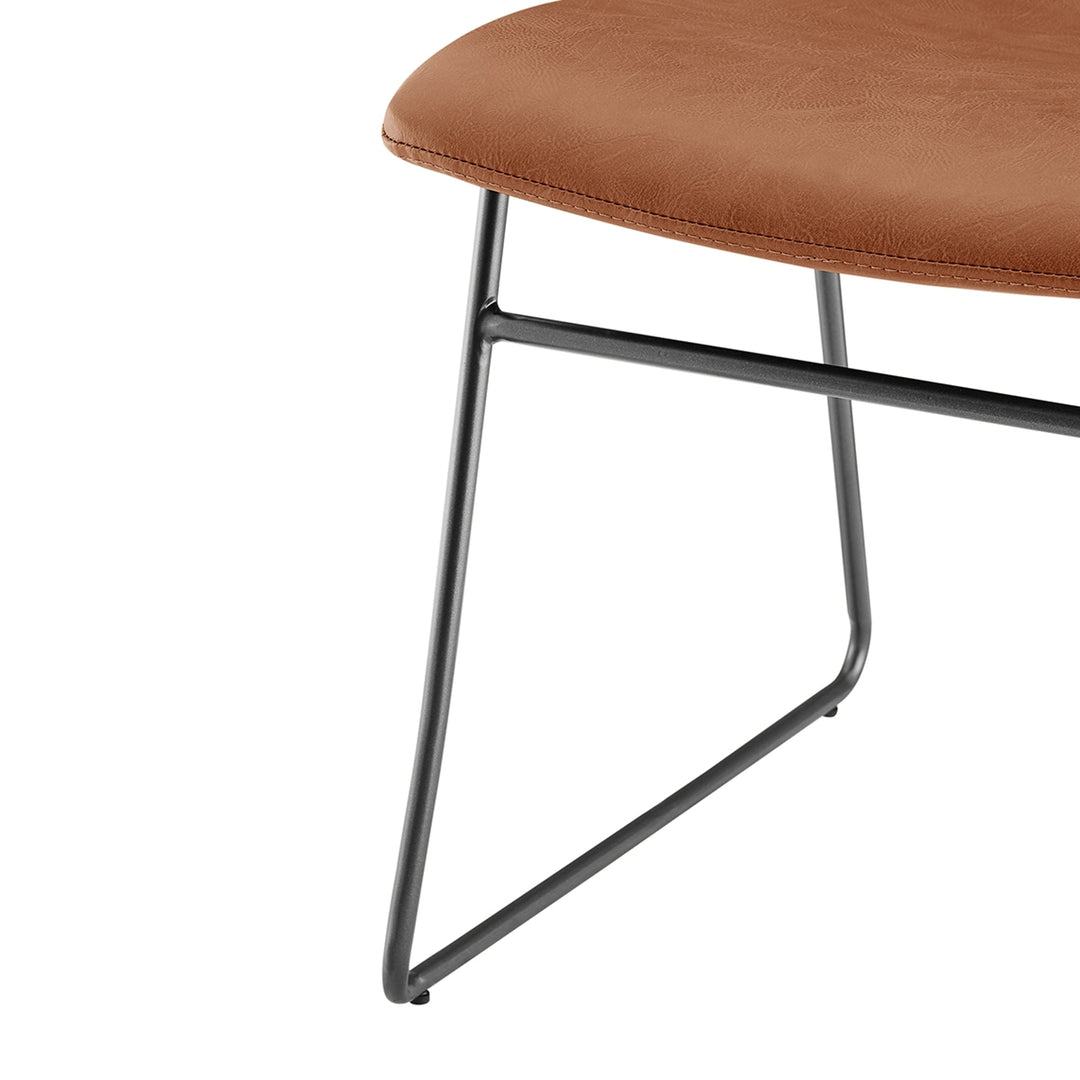 Bruce KD Faux Leather Dining Side Chair - What&