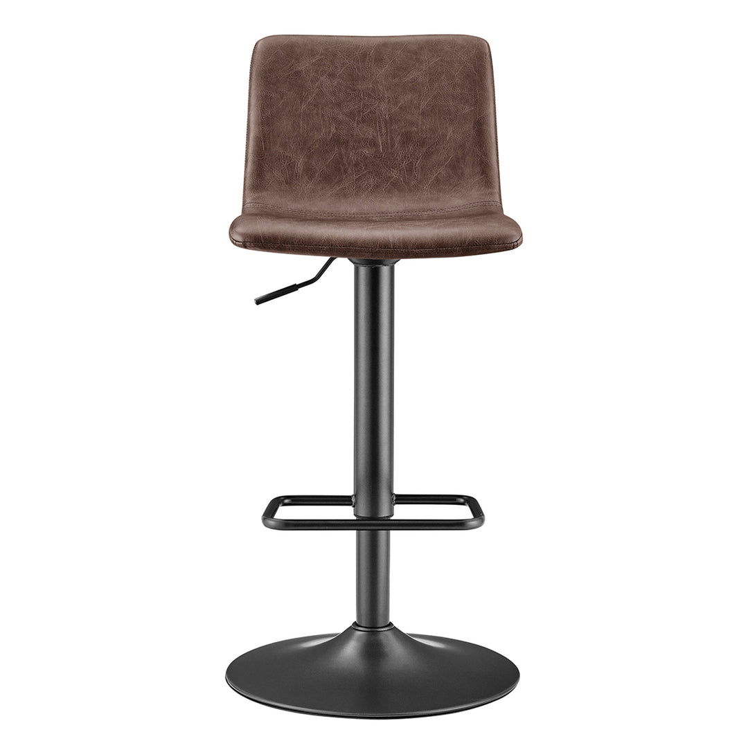 Bruce KD Gaslift Bar Swivel Stool in Dark Brown - studio - NPD - Whats New Furniture Portland OR